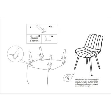 KRZESŁO PARIS CZARNE/ZŁOTE ZESTAW 2 SZT 51X59X79 cm